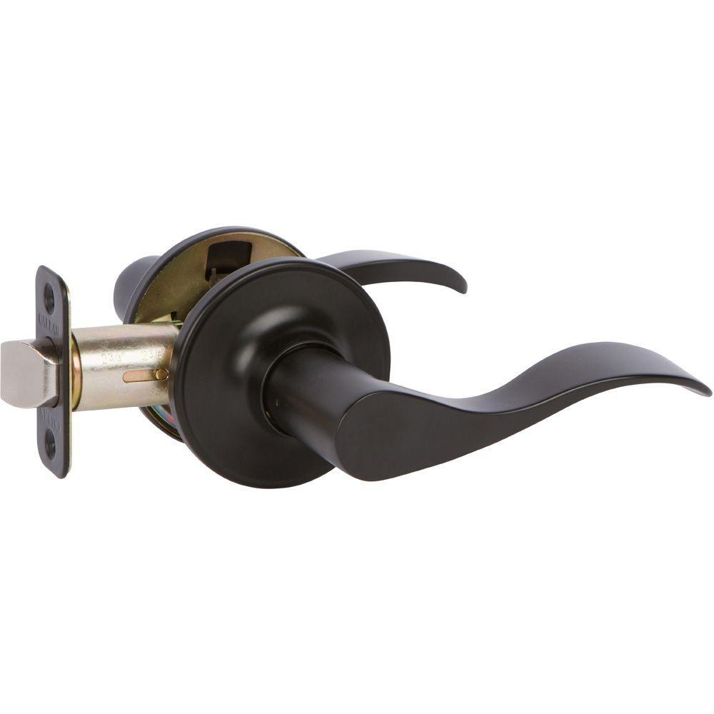 Callan Bennett Edged Oil Rubbed Bronze Hall/Closet Door Lever - Super Arbor