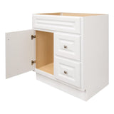 Hampton 30 in. W x 21 in. D x 33.5 in. H Bathroom Vanity Cabinet Only in White