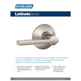 Latitude Matte Black Privacy Bed/Bath Door Lever - Super Arbor