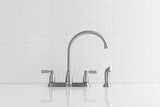 Banbury High-Arc 2-Handle Standard Kitchen Faucet with Side Sprayer in Spot Resist Stainless