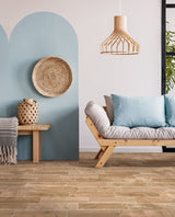 Style Selections Woods Natural 6-in x 24-in Glazed Porcelain Wood Look Floor Tile