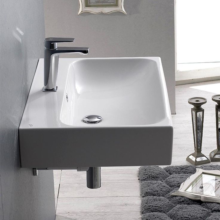 Nameeks Pinto Wall Mounted Bathroom Sink in White