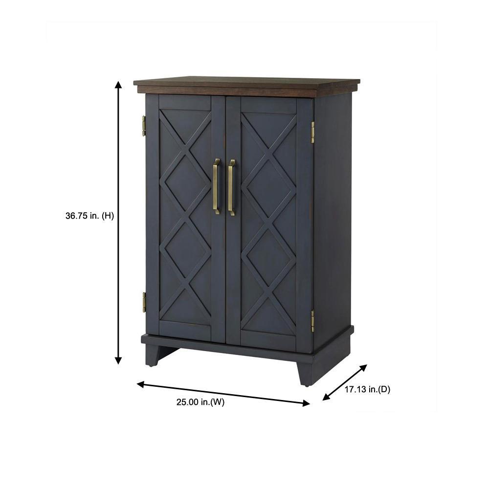 Marshfield 25 in. Freestanding Wall Mantel Electric Fireplace in Dark Blue - Super Arbor