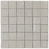 Lux Tile Cement Silver Matte Porcelain Mosaic Tile 2x2