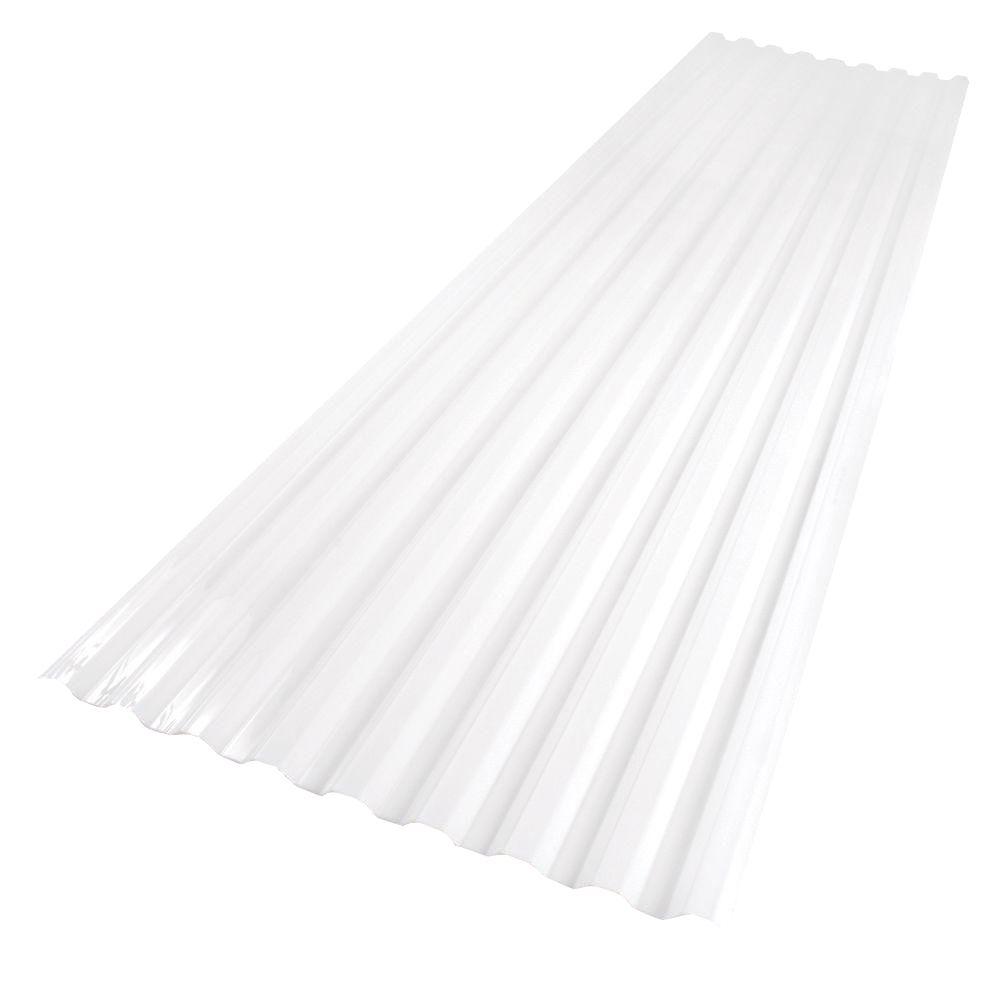 26 in. x 12 ft. Polycarbonate Roofing Panel in Clear
