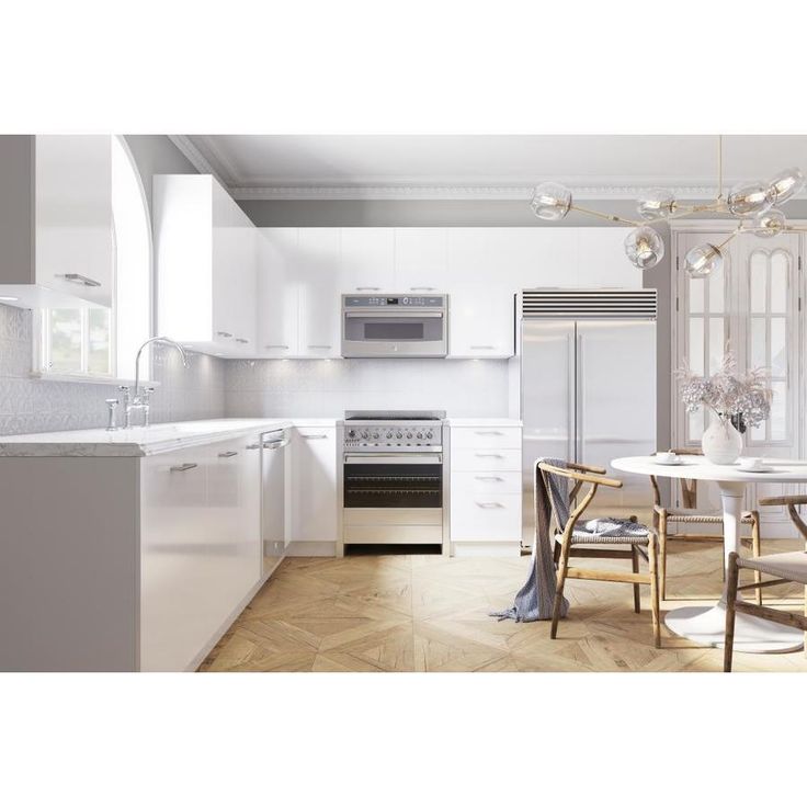 Cambridge 30-in W x 24-in H x 12-in D Glossy White Engineered Wood Door Wall Stock Cabinet