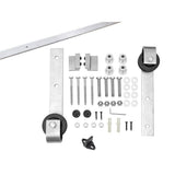 Z Series 30 in. x 84 in. White Knotty Pine Wood Interior Sliding Barn Door with Hardware Kit - Super Arbor