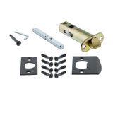 New York Plate 2-3/8 in. Backset Oil-Rubbed Bronze Privacy Bed/Bath Crystal Glass Door Knob - Super Arbor