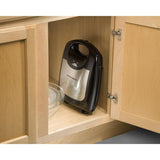 1200 W 4-Waffle Black Belgian Style Waffle Maker
