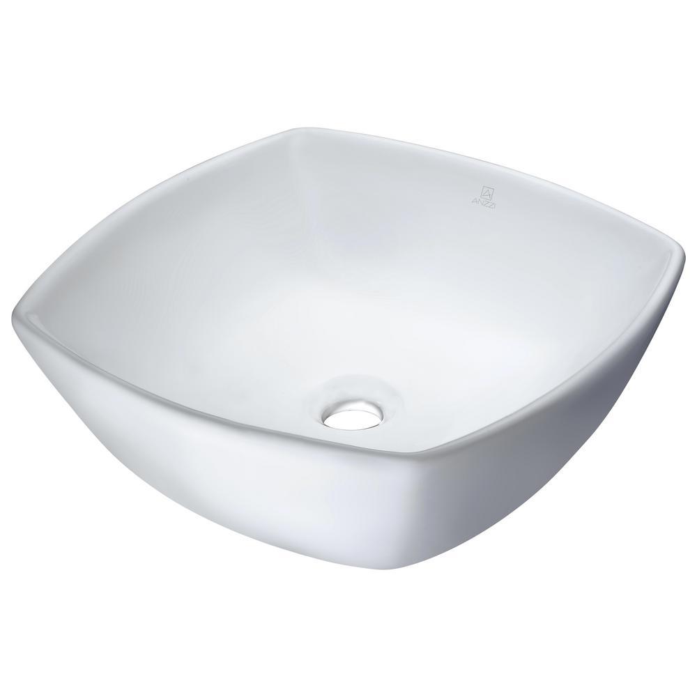Deux Series Ceramic Vessel Sink in White - Super Arbor