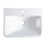 Rectangular 24 in. Drop-In Ceramic Bathroom Sink in White - Super Arbor