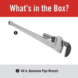 48 in. Model 848 Aluminum Straight Pipe Wrench - Super Arbor