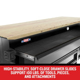 CRAFTSMAN Premium 2000 Series 51.2-in L x 39.5-in H 8-Drawers Rolling Black Wood Work Bench