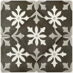 Bond Tile Picasso Nero 9x9 Glazed Porcelain Tile