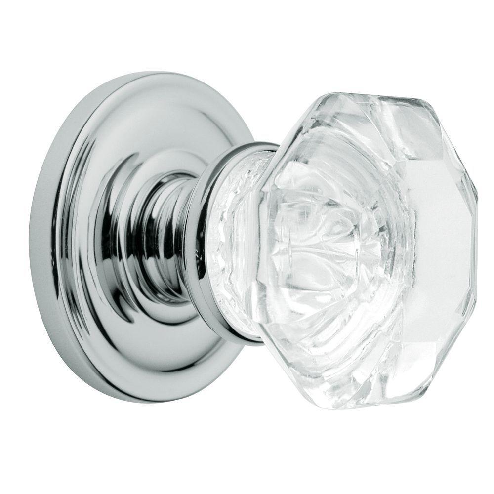 Filmore Satin Nickel Half-Dummy Crystal Door Knob - Super Arbor