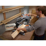 15 Amp Corded 12 in. Dual Bevel Miter Saw with LED with Universal Mobile Miter Saw Stand with Mounting Braces - Super Arbor