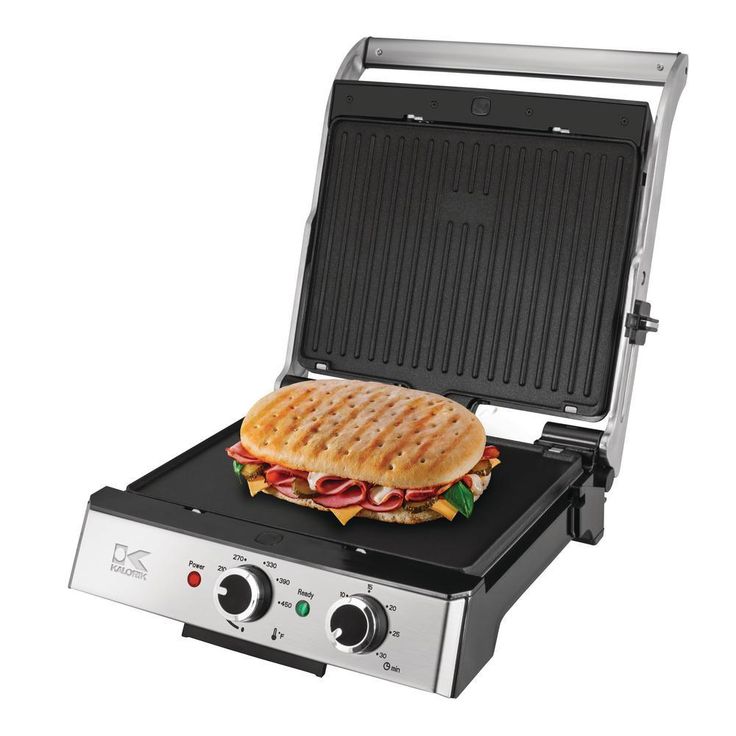 Eat Smart 200 sq. in. Stainless Steel Non-Stick Indoor Grill