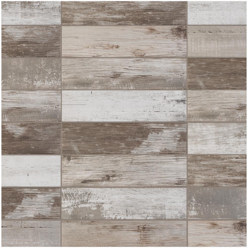 Painted Wood Beige 6 in. x 24 in. Porcelain Floor and Wall Tile (448 sq. ft./ pallet) - Super Arbor