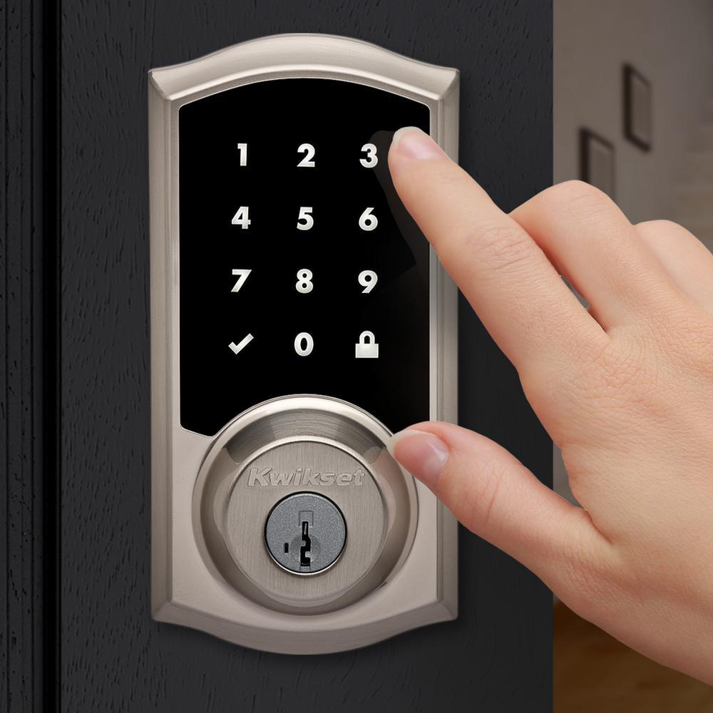 Premis Touchscreen Smart Lock Satin Nickel Single Cylinder Electronic Deadbolt Featuring SmartKey Security - Super Arbor