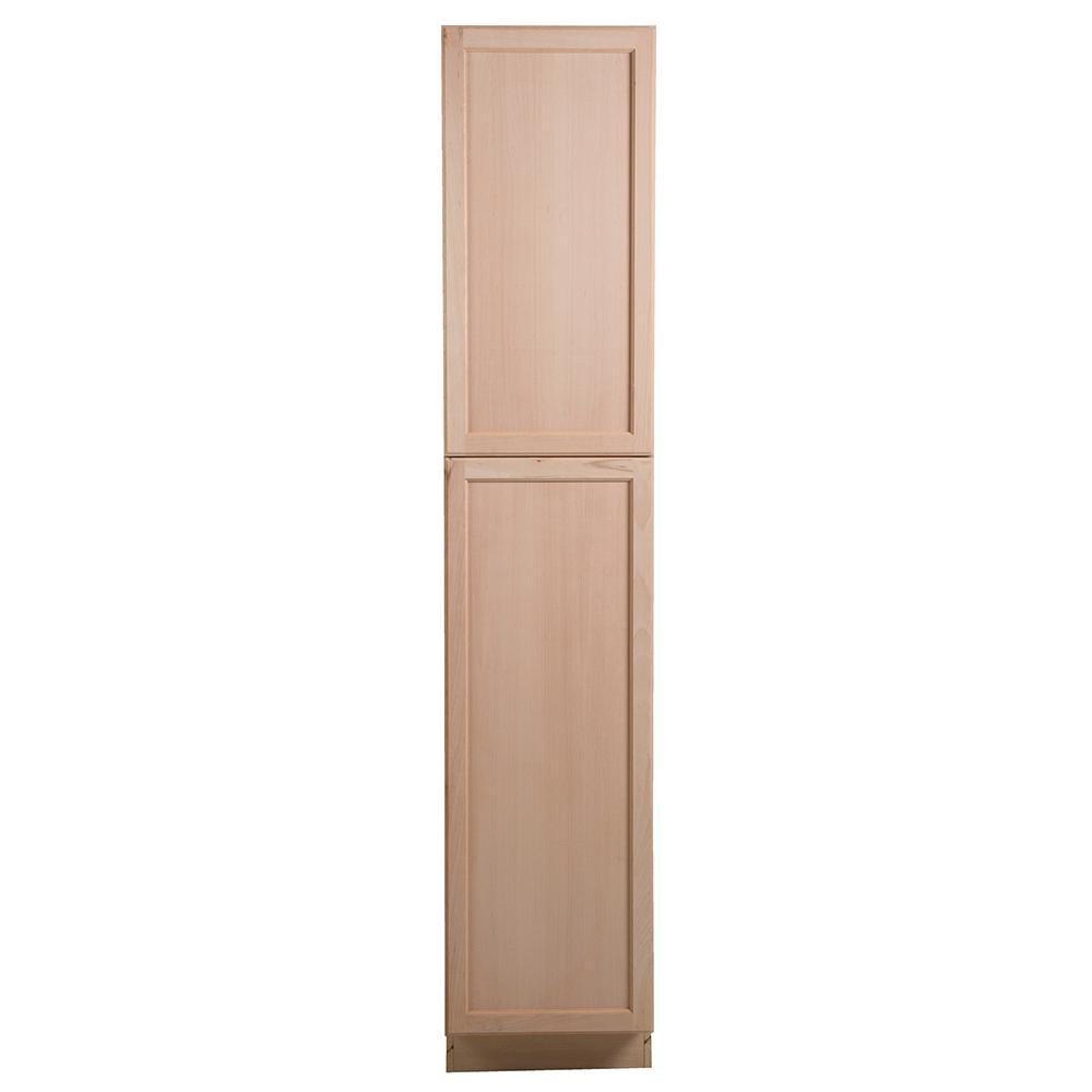 Easthaven Shaker Assembled 18x90x24 in. Frameless Pantry Cabinet in Unfinished Beech - Super Arbor