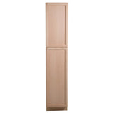 Easthaven Shaker Assembled 18x90x24 in. Frameless Pantry Cabinet in Unfinished Beech - Super Arbor