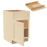 Home Decorators Collection Newport 21 in. W x 24 in. D x 34.5 in. H Assembled Plywood Base Kitchen Cabinet in Blended Cream with Cutlery LH