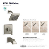 Kallan Rite-Temp Single-Handle 1-Spray Tub and Shower Faucet in Vibrant Brushed Nickel (Valve Included) - Super Arbor