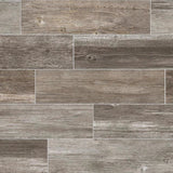 Style Selections Woods French Gray 6-in x 24-in Glazed Porcelain Wood Look Tile