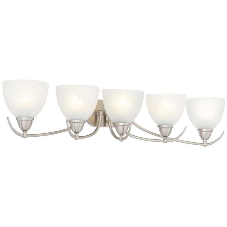 5-Light Brushed Nickel Bath and Vanity Light