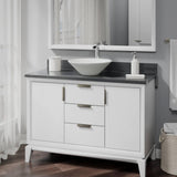 Porcelain Vessel Sink in Biscuit with 7007 Faucet and Pop-Up Drain in Chrome - Super Arbor
