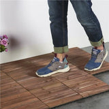 Topeakmart 12''x12''Interlocking Wood Flooring Tiles Indoor & Outdoor for Patio Garden Deck Poolside Pack of 27 Natural Wood