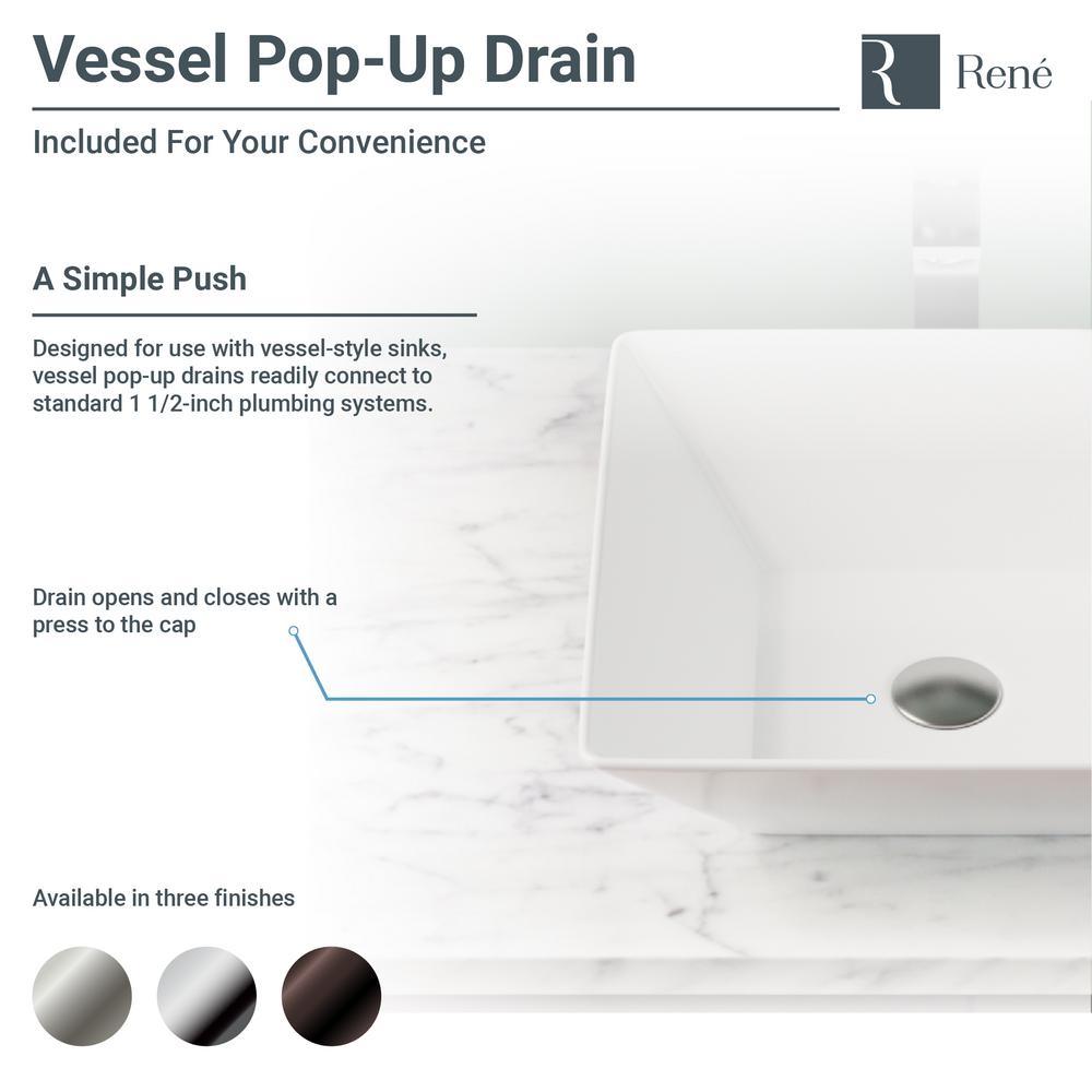 Porcelain Vessel Sink in Biscuit with 7009 Faucet and Pop-Up Drain in Chrome - Super Arbor