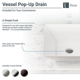 Porcelain Vessel Sink in Biscuit with 7009 Faucet and Pop-Up Drain in Chrome - Super Arbor