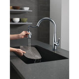 Delta Essa Touch2O Arctic Stainless 1-Handle Deck-Mount Pull-Down Touch Kitchen Faucet (Deck Plate Included)