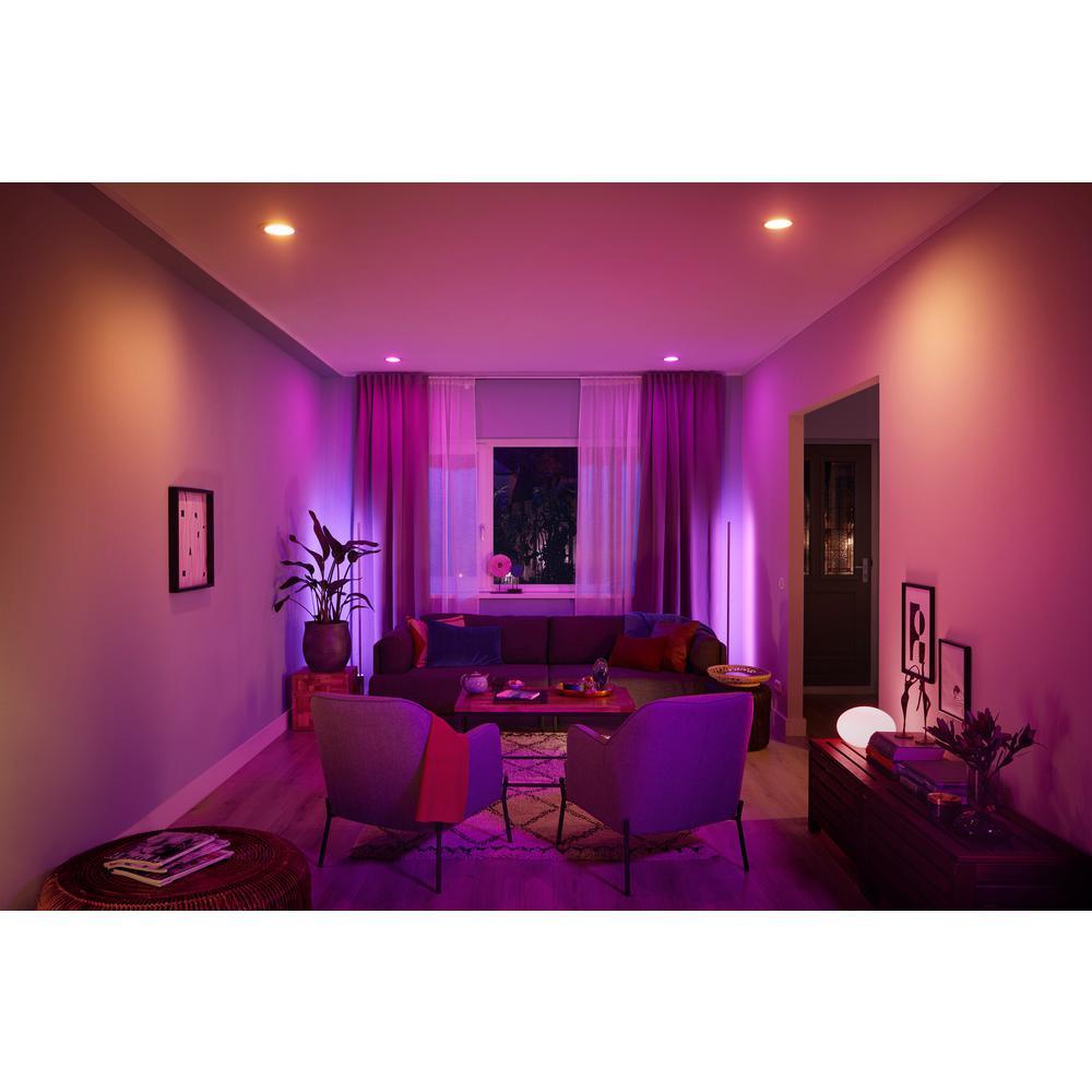 White and Color Ambiance A19 LED 60W Equivalent Dimmable Smart Wireless Light Bulb with Bluetooth - Super Arbor