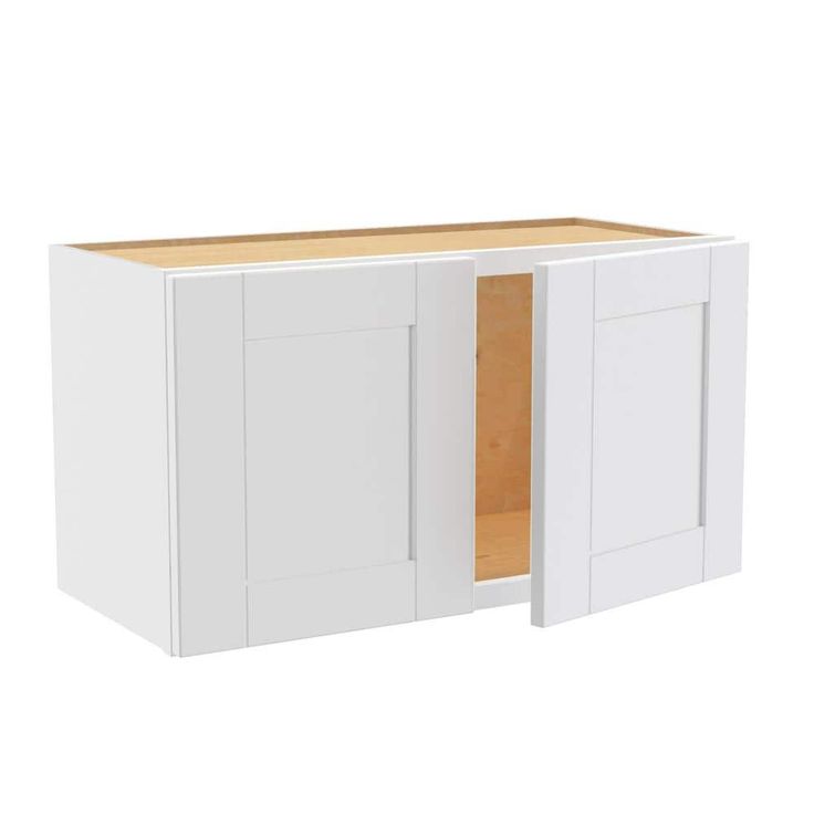 Home Decorators Collection Washington Vesper White Plywood Shaker Stock Assembled Wall Kitchen Cabinet 12 in. x 15 in. x 27 in. Soft Close