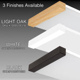 Commercial Electric 48 in. x 10 in. 4200 Lumens Light Oak Wood Painted End Caps Integrated LED Panel Light Selectable CCT Kitchen Lighting