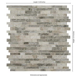 MSI Savoy Interlocking 12 in. x 12 in. x 8mm Glass Mesh-Mounted Mosaic Tile (10 sq. ft. / case)