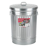Behrens 31-Gallon Silver/Galvanized Metal Trash Can with Lid