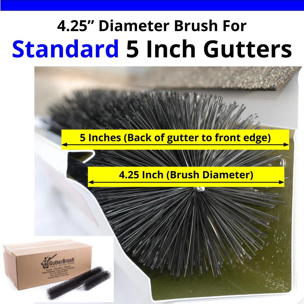 Standard 5 in. - 30 ft. Pack Max-Flow Filter Brush Gutter Guard