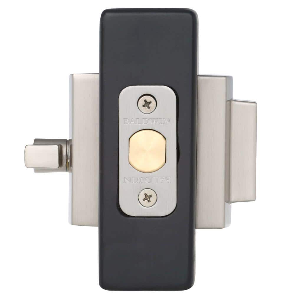 Baldwin Prestige Spyglass Satin Nickel Square Single Cylinder Deadbolt with SmartKey Security