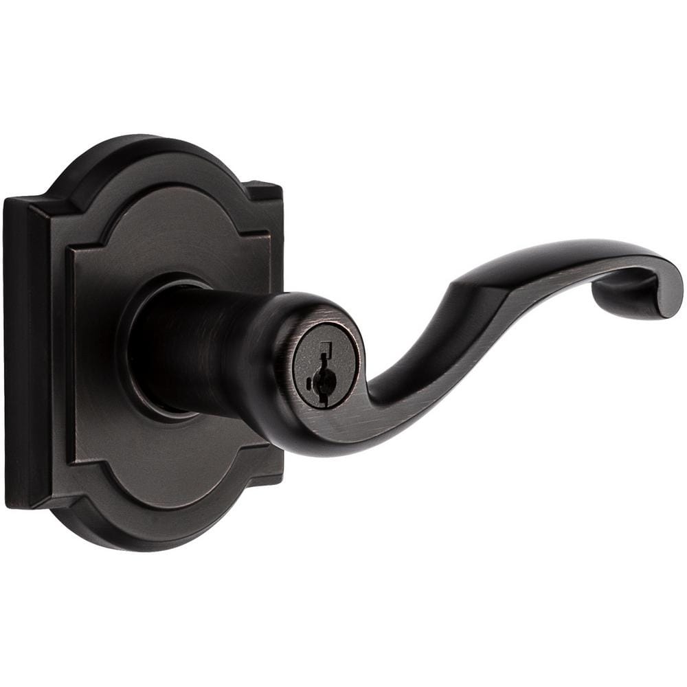 Baldwin Prestige Madrina Venetian Bronze Keyed Entry Door Lever with SmartKey Security