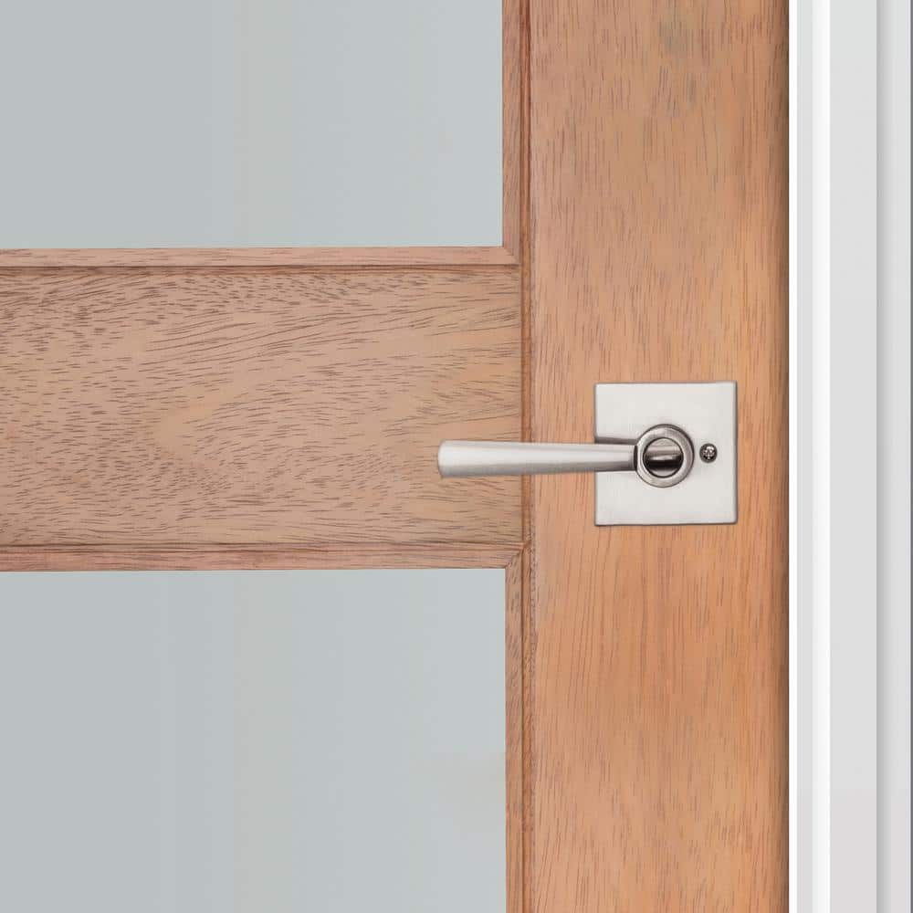 Prestige Spyglass Satin Nickel Keyed Universal Entry Door Lever Featuring SmartKey Security