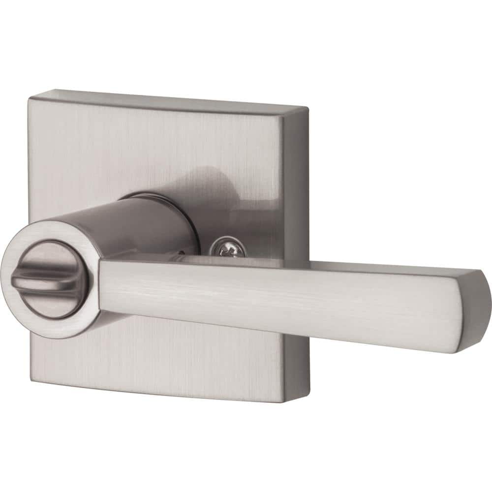 Prestige Spyglass Satin Nickel Keyed Universal Entry Door Lever Featuring SmartKey Security