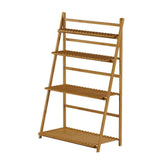 Pure Garden Bamboo 4-Tier Bamboo Shelving Unit (17 in. W x 48 in. H x 32 in. D)