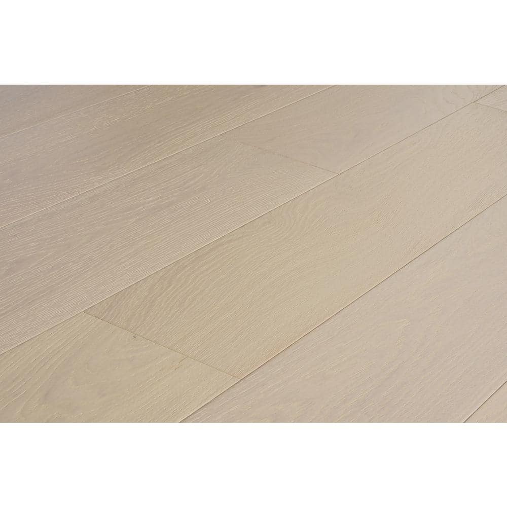 ASPEN FLOORING Bane White Oak 3/8 in. T x 7.5 in. W Tongue and Groove Wire Brushed Engineered Hardwood Flooring (34.36 sqft/case)