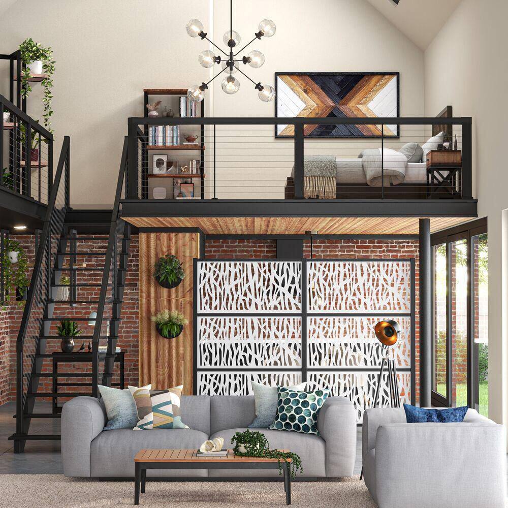 Barrette Outdoor Living Elevation Aluminum 6 ft. x 36 in. Matte Black Level Panel for Cable Railing System