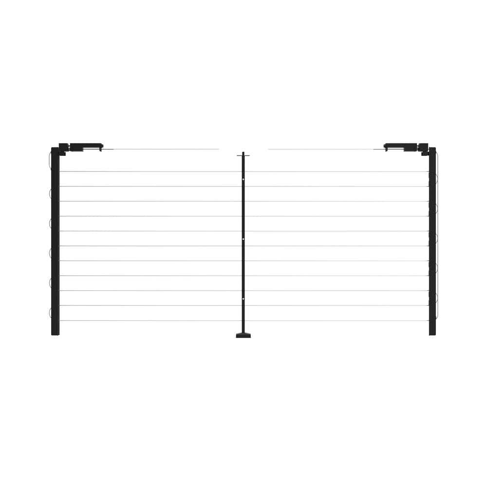 Barrette Outdoor Living Elevation Aluminum 6 ft. x 36 in. Matte Black Level Panel for Cable Railing System