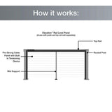 Barrette Outdoor Living Elevation Aluminum 2.29 in. x 3.31 in. x 5.73 ft. Matte Black Beam Kit for Cable Railing System