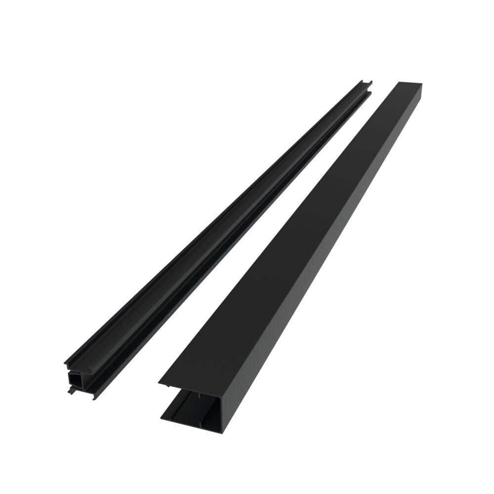 Barrette Outdoor Living Elevation Aluminum 2.29 in. x 3.31 in. x 5.73 ft. Matte Black Beam Kit for Cable Railing System